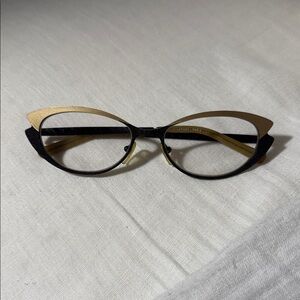 LaFont Paris Chic Black and Gold Cat-Eye Glasses (Tiphane)